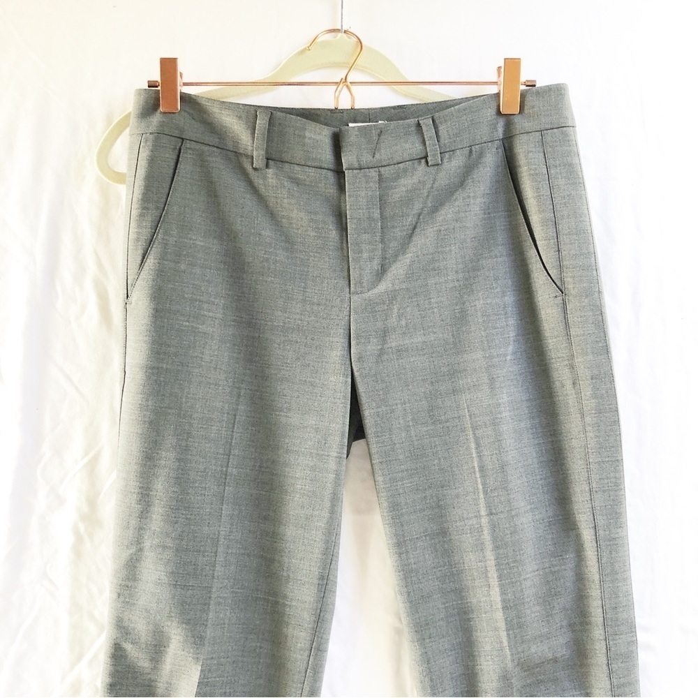 VINCE | SIDE STRAPPING PANTS IN HEATHER GRAY WOOL SIZE 6 - Picture 4 of 12
